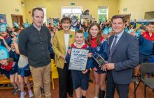 Minister Foley with Aughacasla NS Explorers Ocean Champions 2026