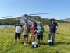 L-R : P. Keena, D. Bluzaite, E. de Eyto (MI), R. O’Callaghan, R. McNamara (NPWS) with the newly arrived Mussels in Co. Mayo.