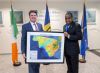 Dr Rick Officer, CEO of the Marine Institute with The Barbados Ambassador to Ireland, His Excellency, Mr Cleviston Haynes at the Marine Institute, Rinville, Oranmore, Co. Galway. 
