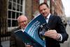 Thursday 4th May 2023. Pictured at the launch of the Irish Ocean Climate and Ecosystem Status Report 2023, today in Dublin were, Dr Paul Connolly, CEO Marine Institute, Minister for Agriculture, Food and the Marine Charlie McConalogue TD. Picture Jason Clarke