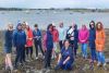 Dr Nóirín Burke joins Dr. Maria Vittoria Marra during the delivery of the Marine Institute’s Explorers Education Programme teachers training course held in Galway, where the teachers got to learn about protecting Ireland’s seashore biodiversity. Photo Cushla Dromgool Regan.