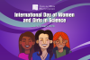 Illustration with women scientists